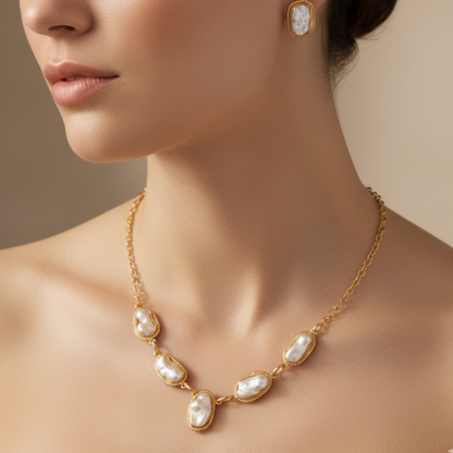 Blissful Glow Necklace and Earrings Set