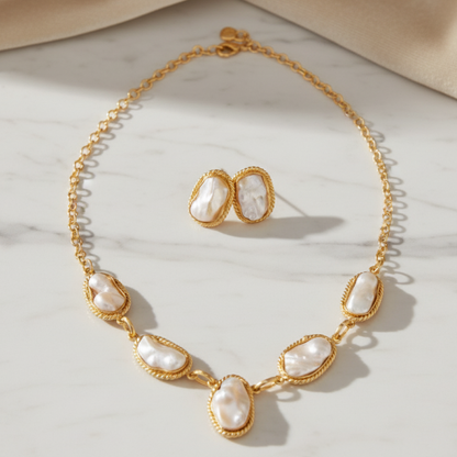 Blissful Glow Necklace and Earrings Set
