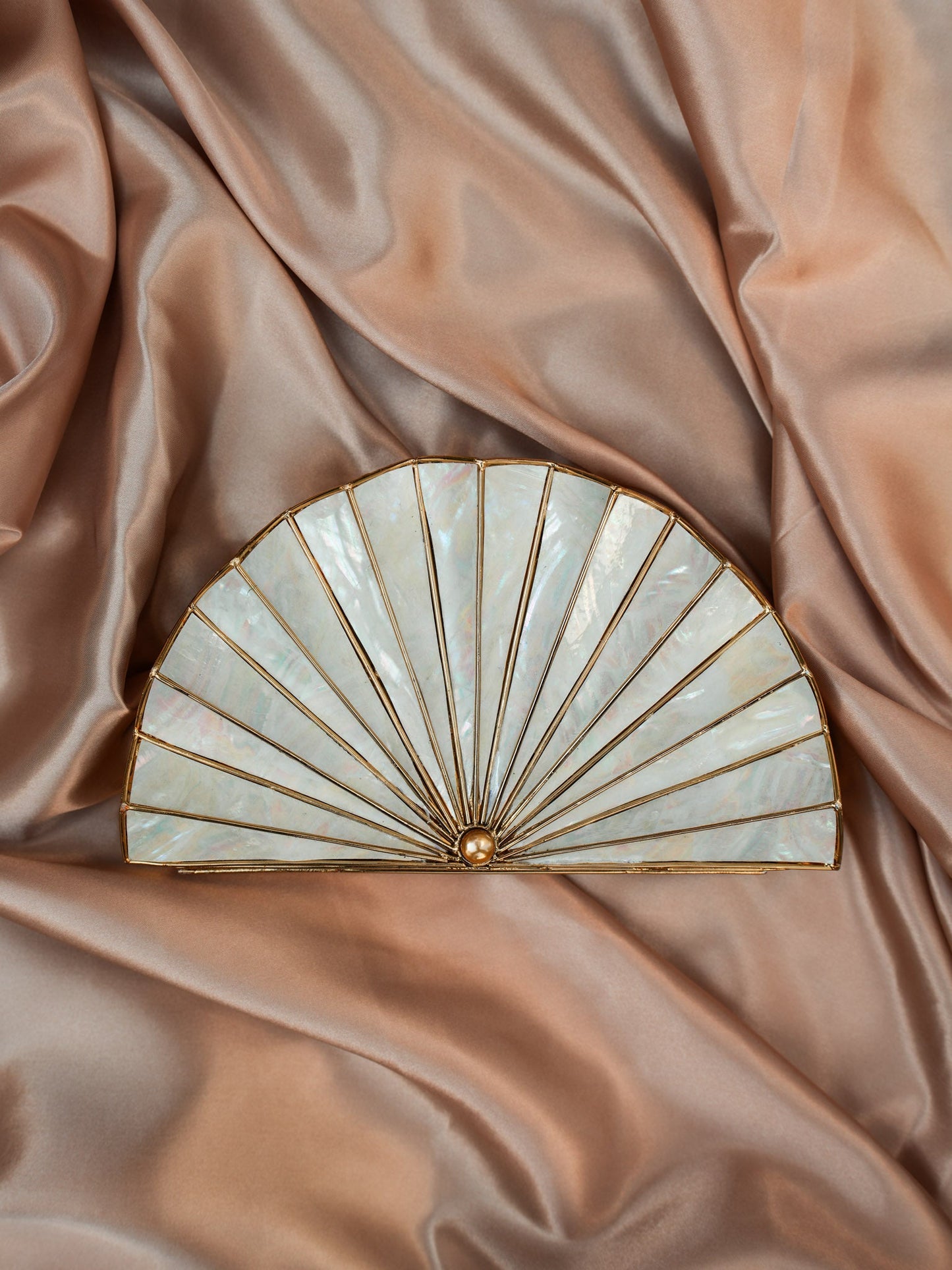 A Story to Carry Mother of Pearl Clutch (White)