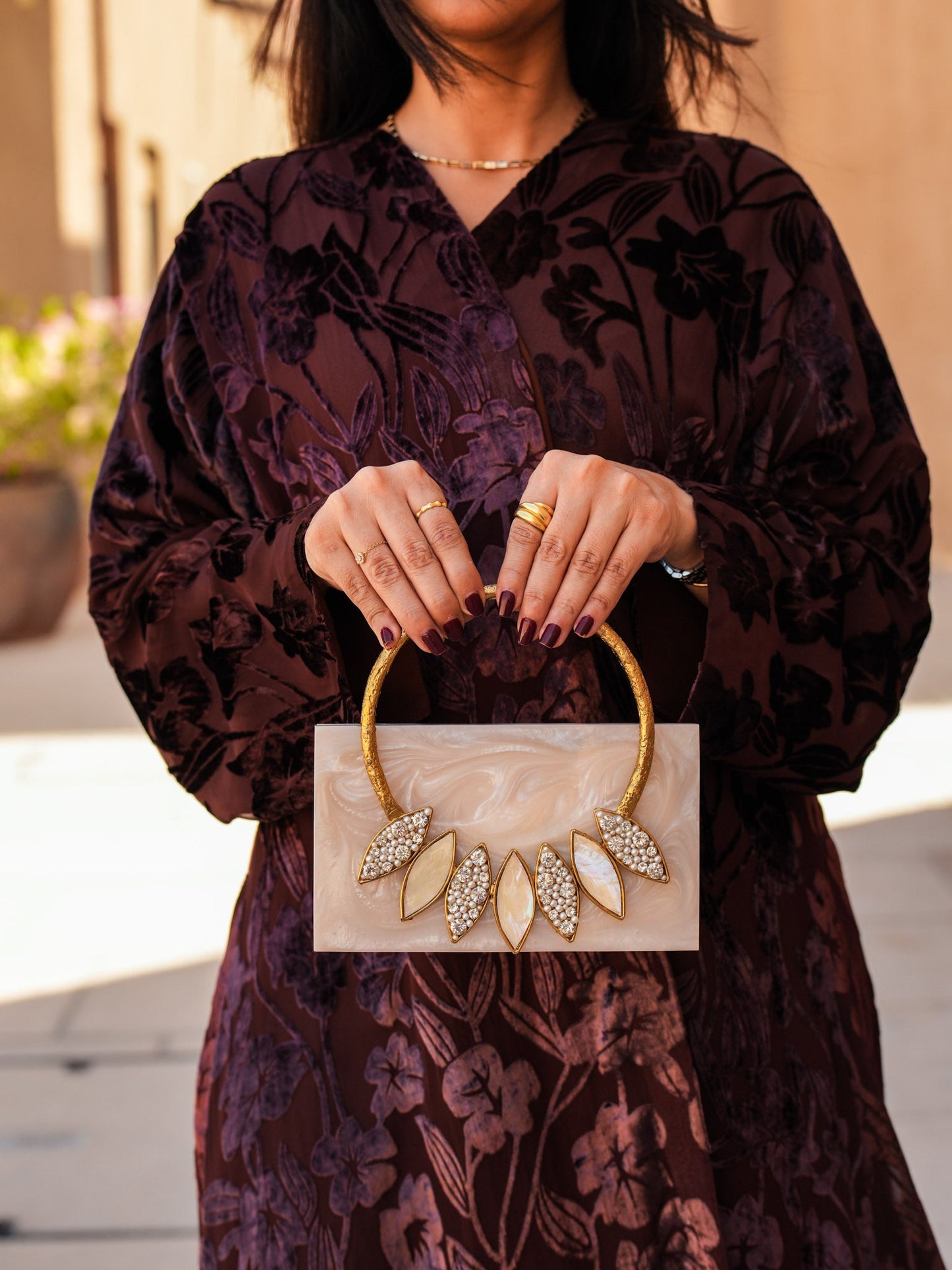 Thriving All Night Resin Clutch
