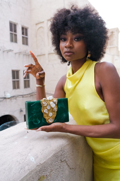 Captivate with Charm Clutch (Emerald Green)