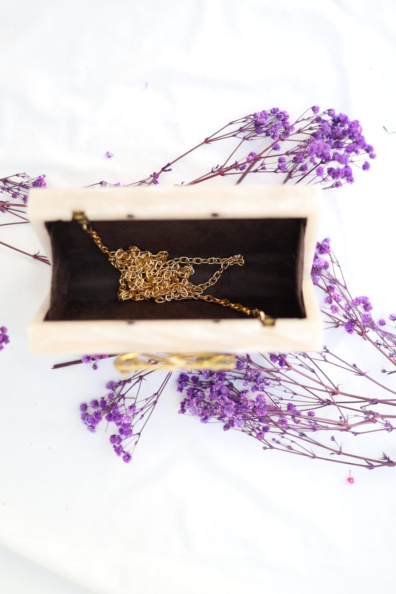 Marble Effect Clutch Bag, Over the Moon Resin Clutch, Selomenika