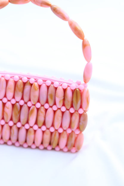 Too Chic Pink Beaded Bag
