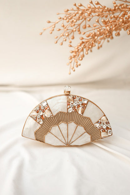 Unique Evening Clutch Bag, Definition of Love Brass Clutch, Selomenika