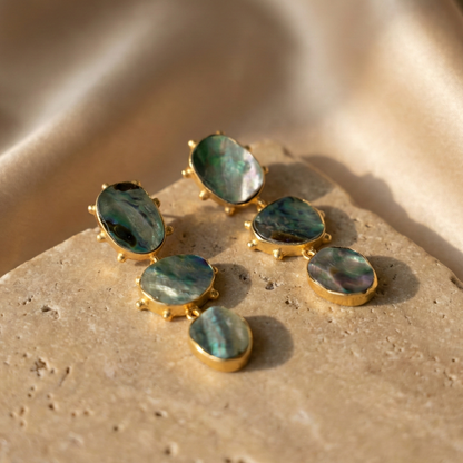Aurora Glow Mother-of-Pearl Chips Earrings
